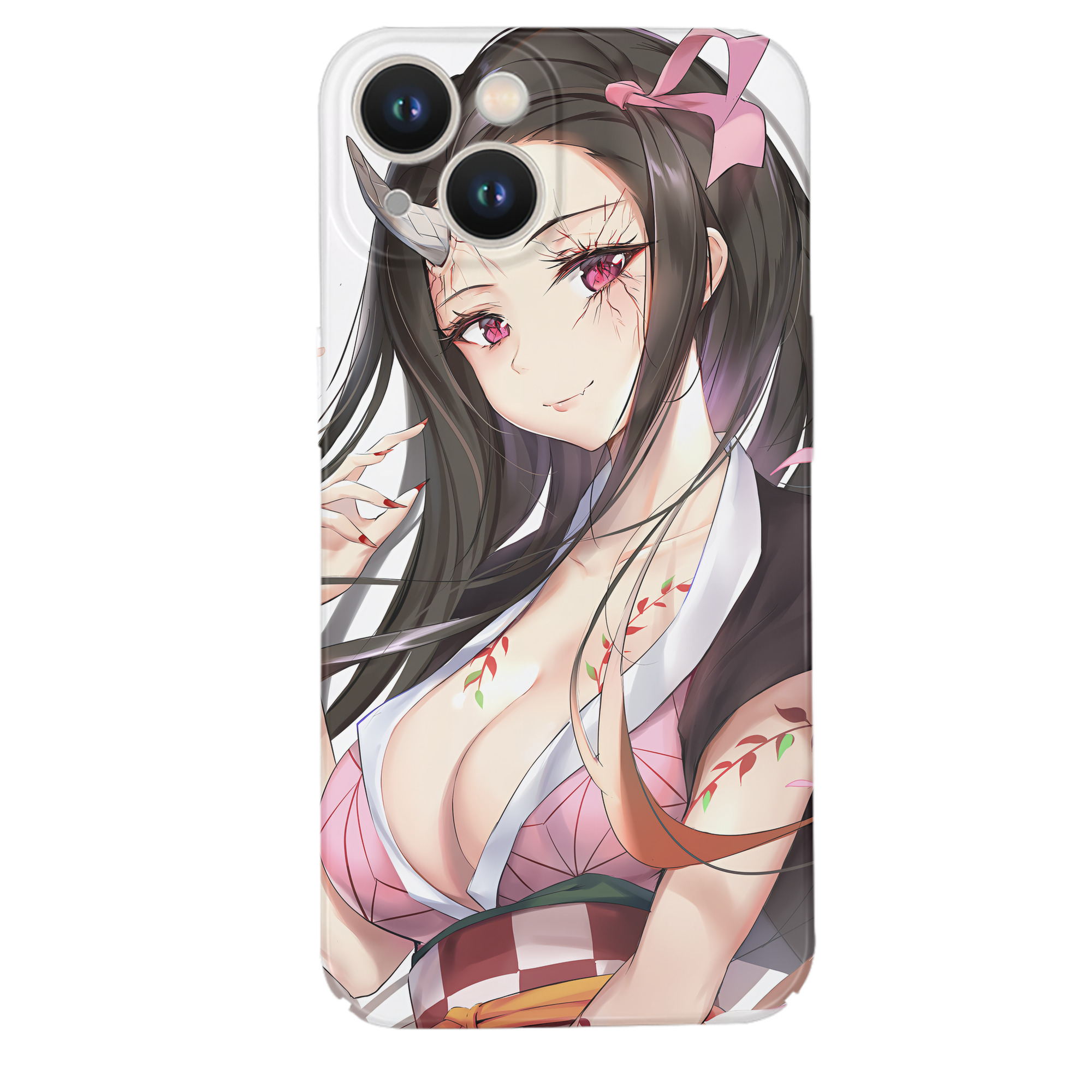 （画像用） 鬼滅の刃（きめつのやいば）竈門 禰󠄀豆子／かまど ねずこ Kamado Nezuko 【iPhone 14シリーズ対応】ハードケース
